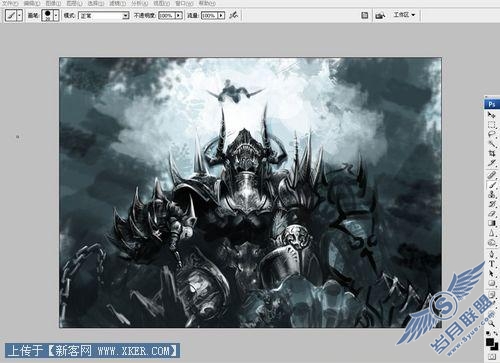 Photoshop加<a href=http://www.syue.com/Digital/ target=_blank class=infotextkey>数码</a>板绘制“困斗”怪兽