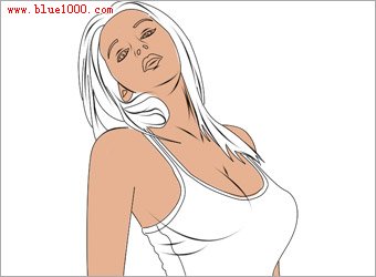 Photoshop制作金发美女海报效果