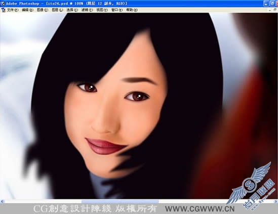 Photoshop精彩手绘雪地里的唯美女孩