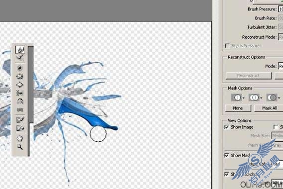 Photoshop制作蓝色油漆上的游艇【图】_