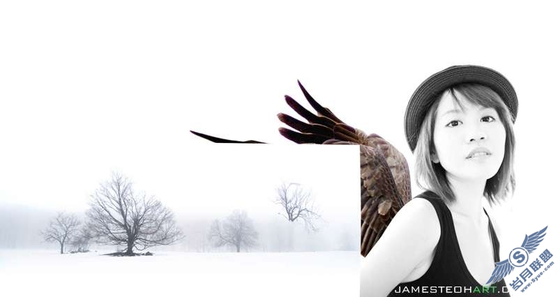 Photoshop合成梦幻的天使教程_