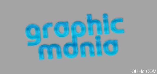 Photoshop教程:玻璃霓虹灯冷色文字效果
