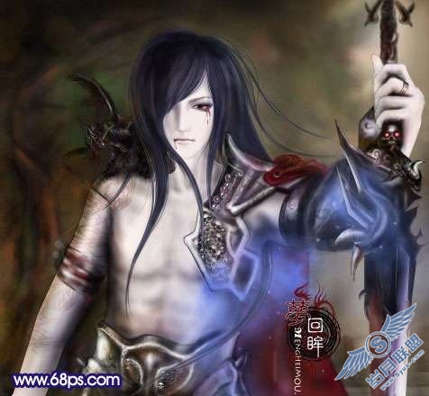 Photoshop鼠绘忧伤的古代武士【图】_