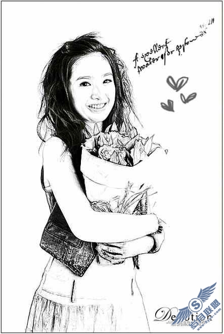 Photoshop将照片制作成素描效果