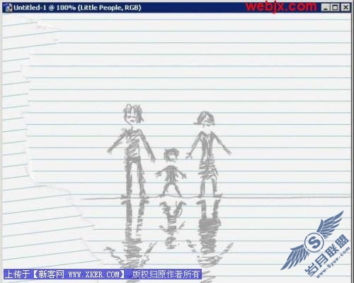 用PhotoShop轻松模拟儿童绘制的铅笔画