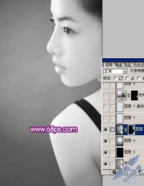 Photoshop照片处理:调出纯美的紫色调人物照片【图】_