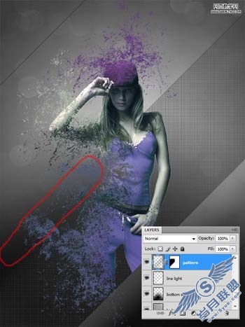 Photoshop合成美女与兽中之王插画
