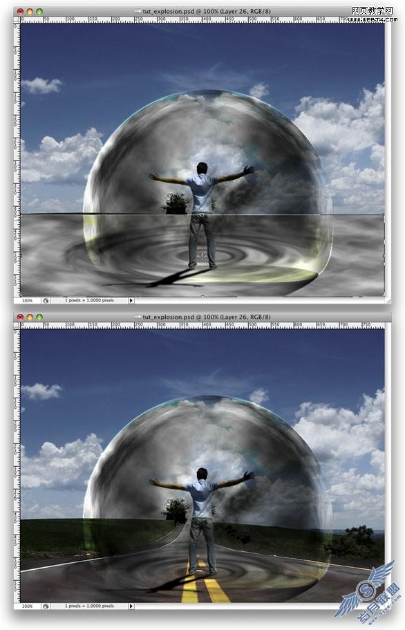 Photoshop经典合成教程:人的能量推翻汽车