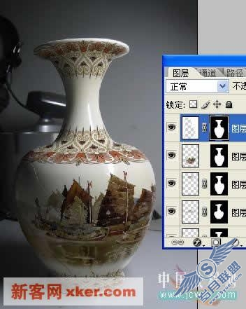 精彩:Photoshop给花瓶打造彩绘效果