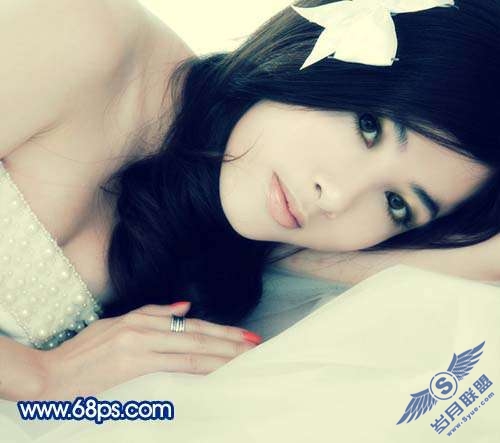 Photoshop照片处理:给美女加上淡淡的彩妆【图】_