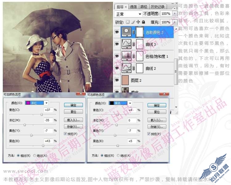 PhotoShop调色出质感怀旧色调效果