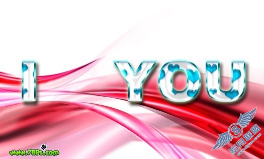 Photoshop制作漂亮的心形图案水晶字