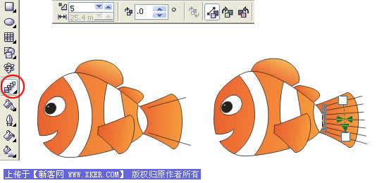Coreldraw绘制海底总动员小鱼Nemo