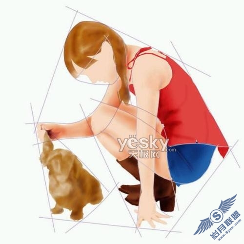 Photoshop教程:美女+宠物如此凭空创造