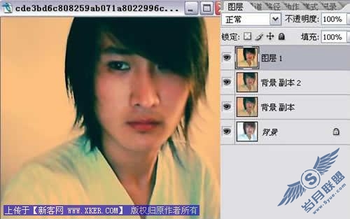 Photoshop将摄像头照片处理为抽线“非主流”图片