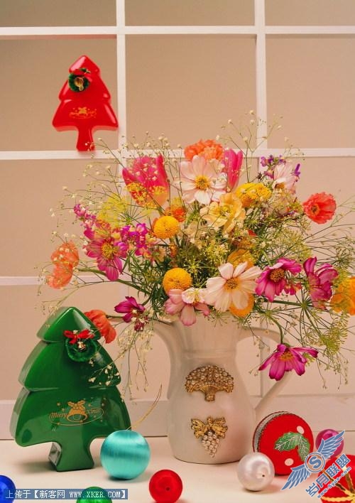 圣诞节美丽饰品之花环花束_天极设计在线收集整理_点击放大此图片