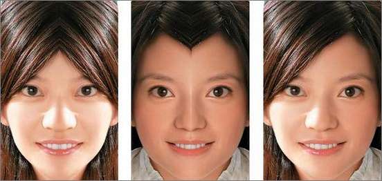 Photoshop出来的众多明星对称脸照欣赏