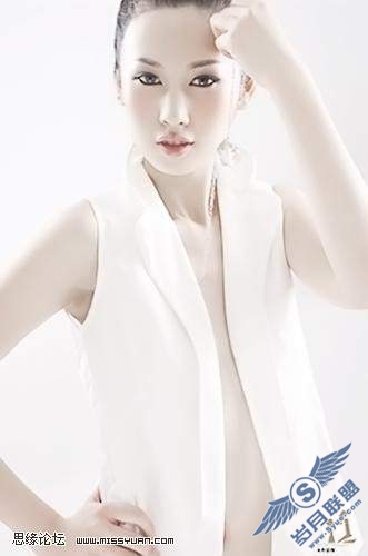 photoshop调出美女白皙冷酷效果