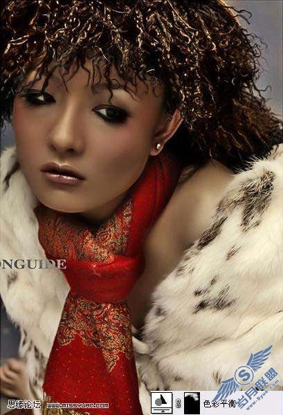 Photoshop照片处理:调出美女金属质感肤色【图】_
