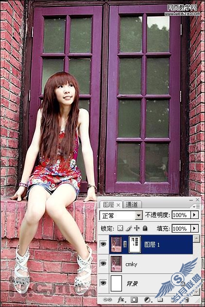 Photoshop打造漂亮的复古色彩美女照片