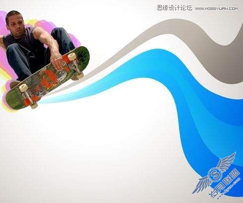 Photoshop教程:打造欧美风格的滑板海报