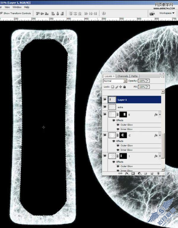 Photoshop教程:打造冰冻的冰雪文字效果