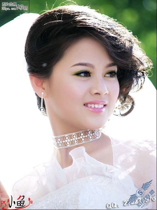 Photoshop磨皮教程:处理处美白新娘婚纱照片【图】_