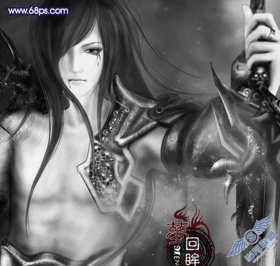 Photoshop鼠绘忧伤的古代武士【图】_