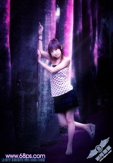 Photoshop调出照片动人的梦幻紫色调
