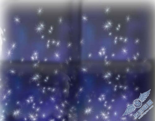 Photoshop用多种素材组合梦幻壁画