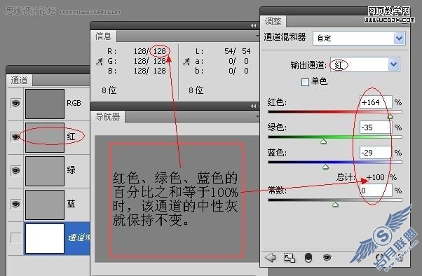 Photoshop教程:使用通道混合器