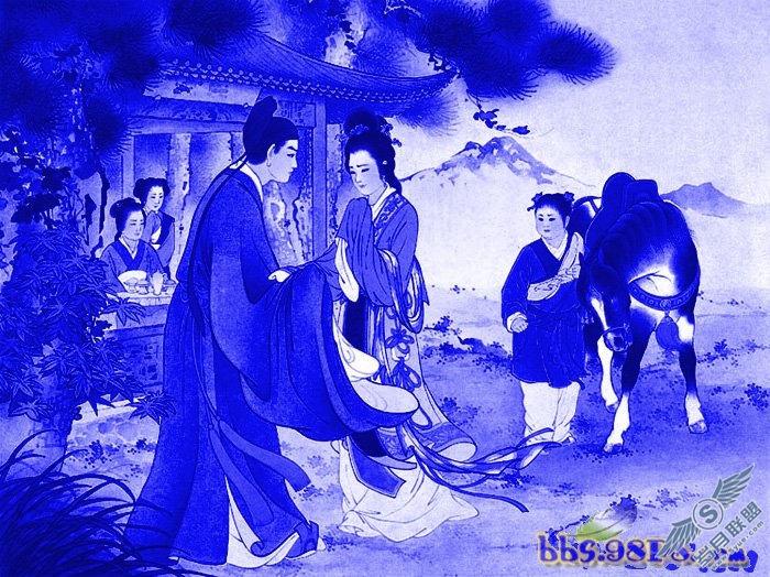 简单调出青花瓷色调并合成青花瓷瓶