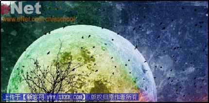 Photoshop制作迷人的黑夜传说