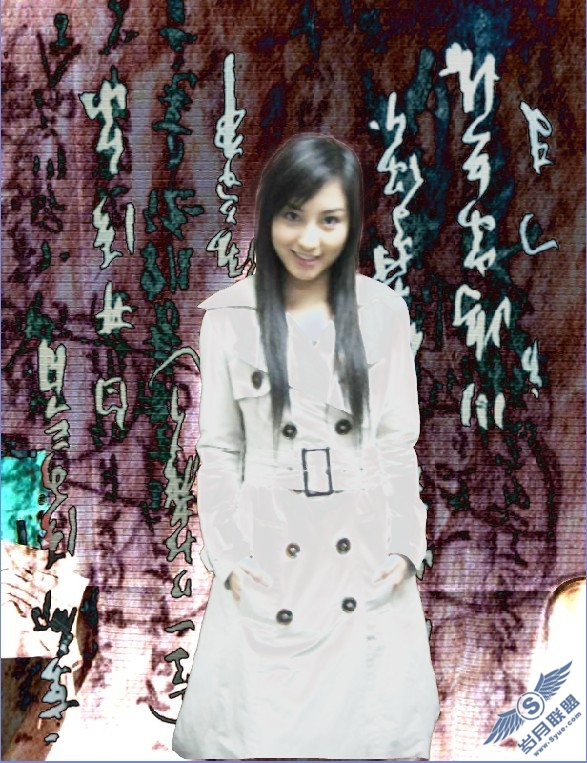 Photoshop合成古典火焰美女