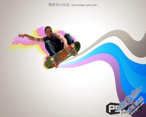 Photoshop教程:打造欧美风格的滑板海报
