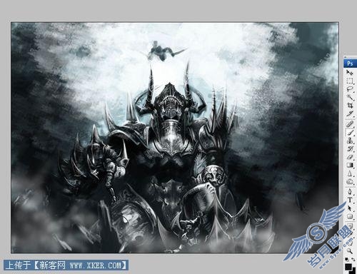Photoshop加<a href=http://www.syue.com/Digital/ target=_blank class=infotextkey>数码</a>板绘制“困斗”怪兽