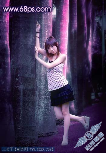 Photoshop调出照片动人的梦幻紫色调