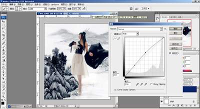 Photoshop后期合成制作水墨写意效果图片