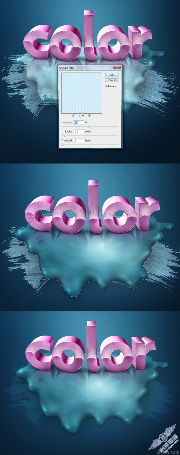 photoshop制作3d文字教程(第二部分)