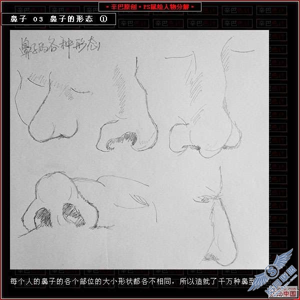 Photoshop鼠绘人物分解教程——鼻子篇【图】_