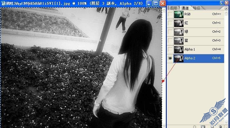 Photoshop调出梦幻的紫色暗调非主流签名风格效果