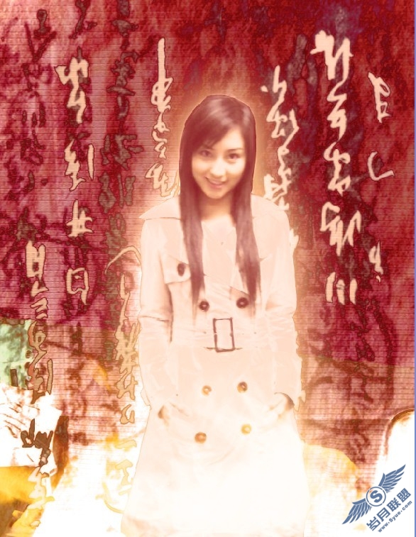 Photoshop合成古典火焰美女