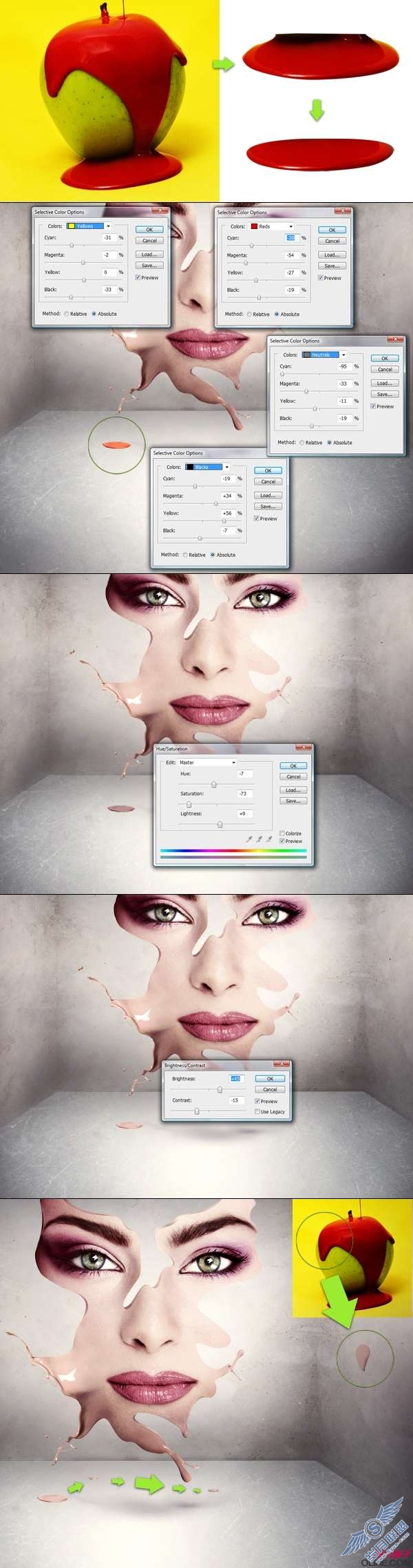 photoshop插画教程:制作抽象的脸(二)【图】_