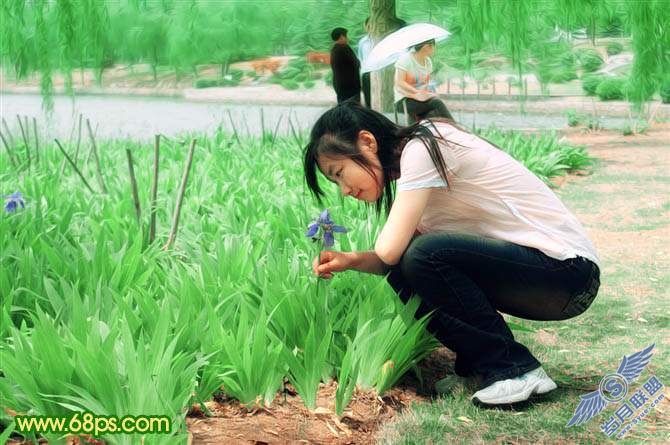Photoshop调出照片外景鲜艳的绿色调
