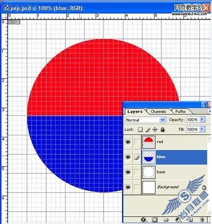 Photoshop制作百事可乐Logo标志