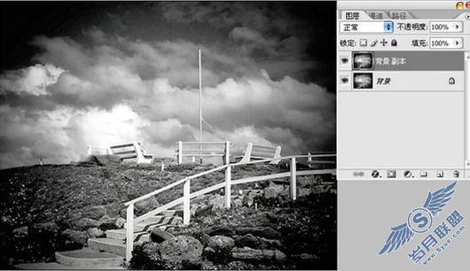 Photoshop滤镜为照片添加下雨效果