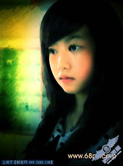 Photoshop把人像处理成仿油画效果