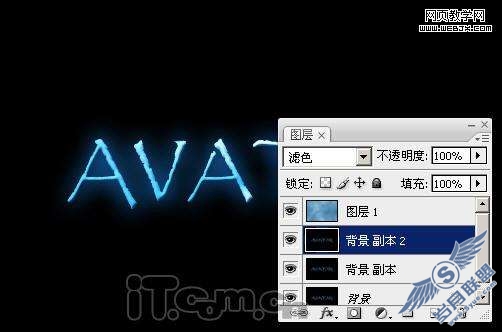 photoshop文字特效:制作阿凡达电影海报效果文字【图】_