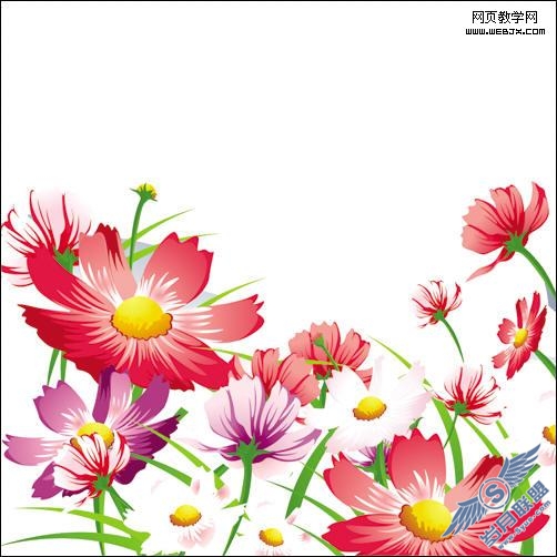 Photoshop为美女连衣裙添加美丽花纹特效