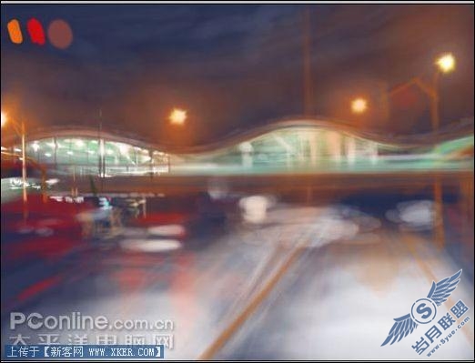 AdobePhotoshop绘制《白雪夜街景》插画